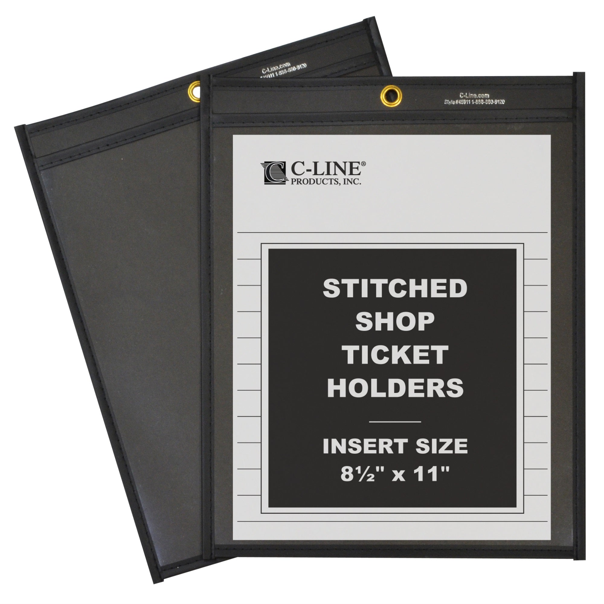 Shop Ticket Holders, Stitched, One Side Clear, 8-1/2 X 11, 25/Bx, 45911