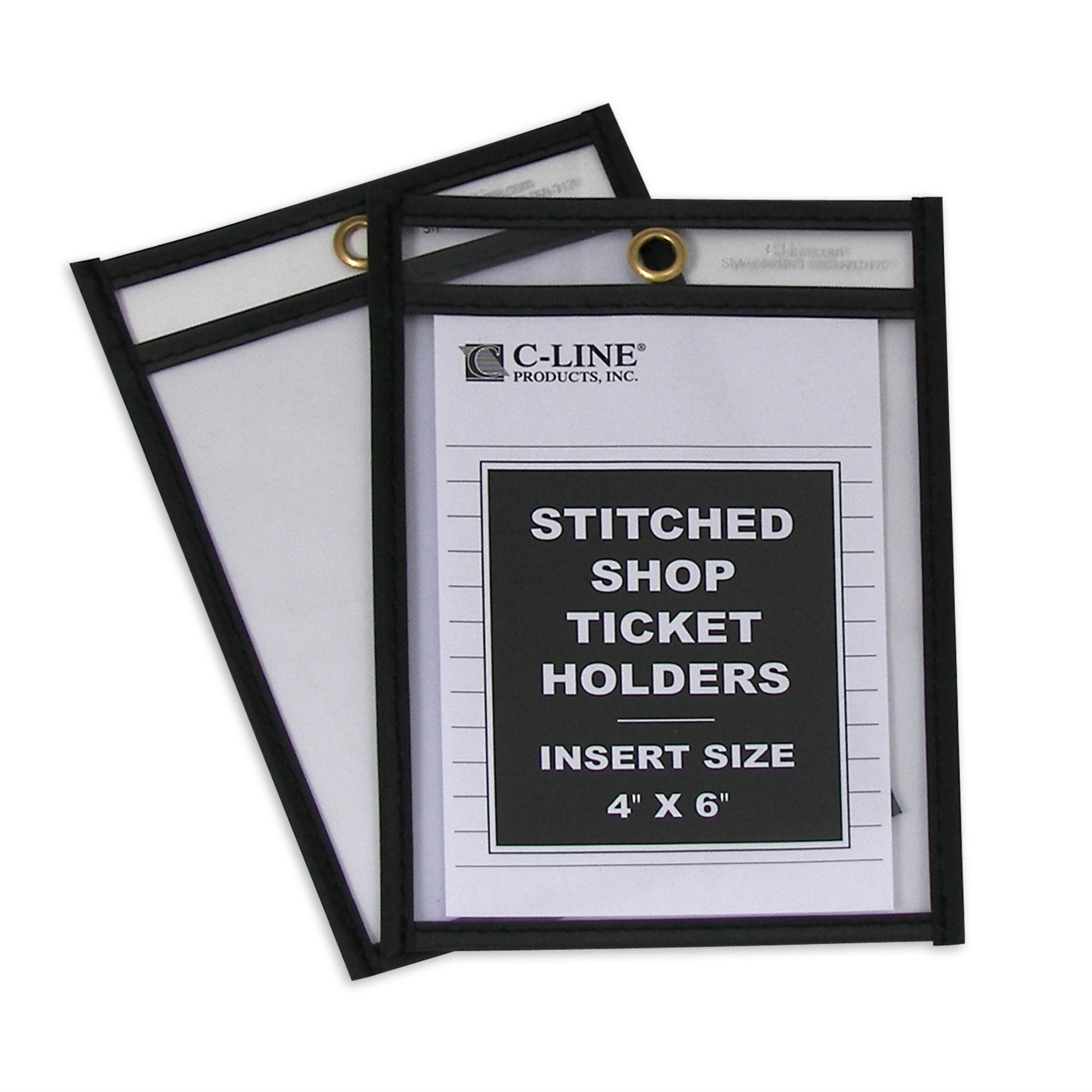 Shop Ticket Holders, Stitched, Both Sides Clear, 4 X 6, 25/Bx, 46046