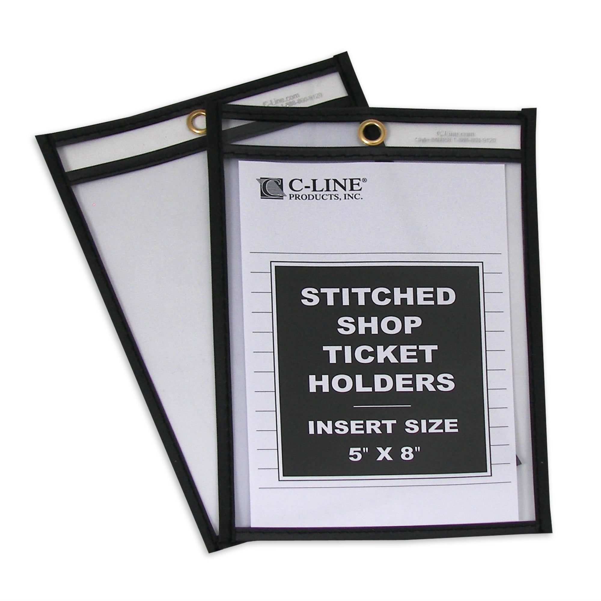 Shop Ticket Holders, Stitched, Both Sides Clear, 5 X 8, 25/Bx, 46058