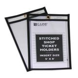 Shop Ticket Holders, Stitched, Both Sides Clear, 5 X 8, 25/Bx, 46058