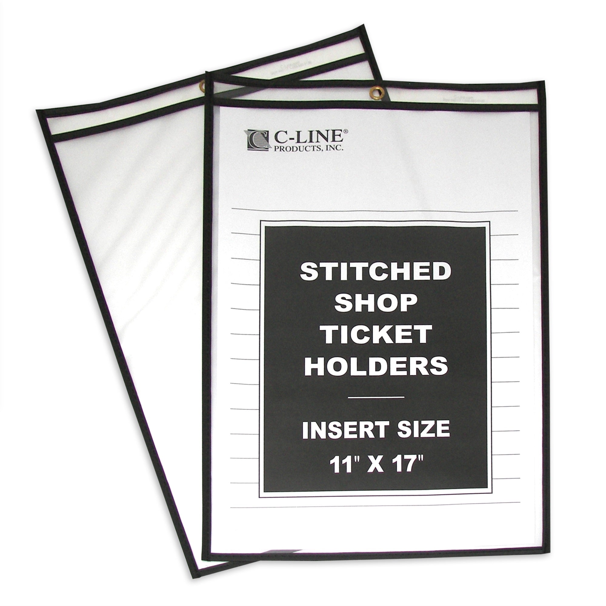 Shop Ticket Holders, Stitched, Both Sides Clear, 11 X 17, 25/Bx, 46117