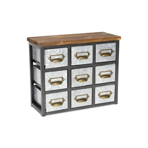 Arben 9 Slot Galvanized Table Organizer