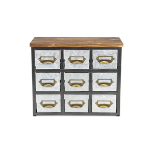 Arben 9 Slot Galvanized Table Organizer