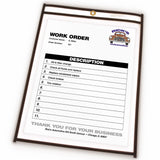 Shop Ticket Holders, Stitched, Both Sides Clear, 8 1/2 X 11, 25/Bx, 46911