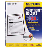 Shop Ticket Holders, Stitched, Both Sides Clear, 8 1/2 X 11, 25/Bx, 46911