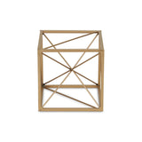 Emel Abstract Patterned Golden Cube Decor - Small