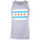 Mens Tank Top Grey Chicago Flag Medium