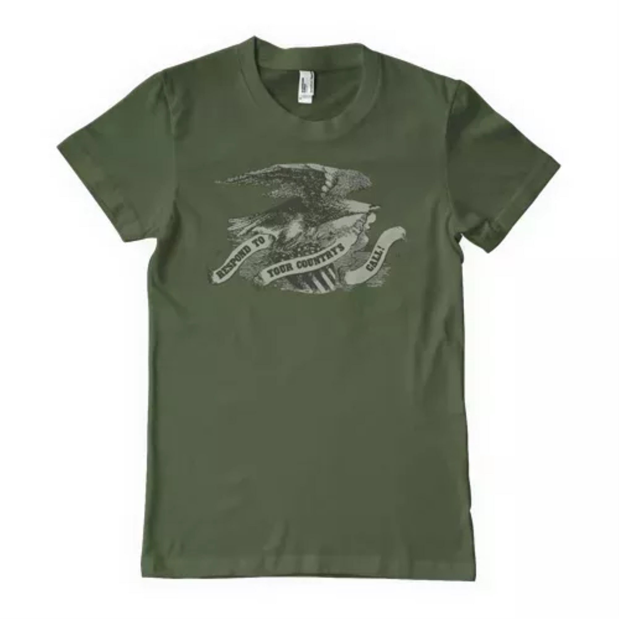 An American Force Men'S T-Shirt Olive Drab - Medium