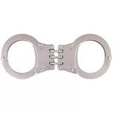 Detective Double-Lock Handcuffs With 3 Hinges - Nickel