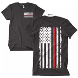 Vintage Red Line Mens TShirt Black Medium