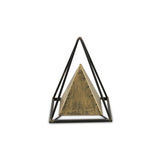 Isaben Metal Bronze And Black Pyramid Dcor