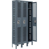 Global Industrial Infinity® 1-Tier 3 Door Ventilated Locker 36Wx18Dx78H Unassembled