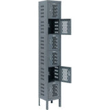 Global Industrial Capital® 6-Tier 6 Door Ventilated Box Locker12Wx12Dx78Hunassembled