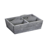 Petron 4 Slot Tapered Wood Caddy - Gray