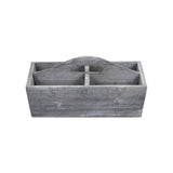 Petron 4 Slot Tapered Wood Caddy - Gray