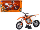2018 KTM 450 SXF Dirt Bike Motorcycle Orange and White 1/6 Diecast Model by New Ray