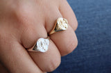 Miraculous Medal Signet Ring in 14k Gold