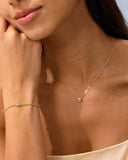 Gold Filled Diamond Oval Necklace