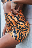 Women's High-Waisted Seamless Front Compression Training Shorts | Tiger Snipe