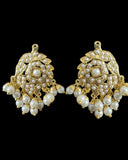 C566 Gold plated jadau choker in pearls ( READY TO SHIP )