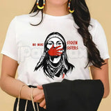 "No More Stolen Sisters" MMIW T-Shirt – Indigenous Red Hand Native American Graphic Tee, Premium 100% Cotton Justice for Indigenous Women Top, Soft Lived-In Heavyweight Wear Red Advocacy Shirt, Made in USA