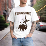 Yellowstone National Park Meme Shirt – Dont Pet The Fluffy Cow Graphic Tee, Funny Bison Warning Signs Unisex Cotton Outdoorsy Shirt