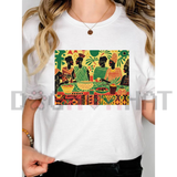 West African Dinner Scene Cultural Unity Graphic T-Shirt