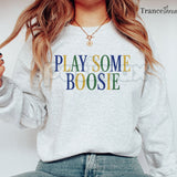 Play Some Boosie Sweatshirt | Funny Hip Hop Quote Crewneck | Southern Rap Aesthetic Jumper | Badazz Music Graphic Pullover | Retro Streetwear Party Shirt | Music Lover Gift for Him Her