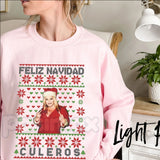Jenni Rivera Ugly Christmas Sweater Sweatshirt | La Diva de la Banda Holiday Jumper | Funny Mexican Music Xmas Gift | Irreverent Fan Apparel