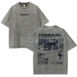 Vintage JDM Sports Car Graphic T-Shirt – Retro 90s Japanese Drift Culture, Lightweight Washed Cotton Streetwear Top