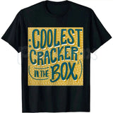 "Coolest Cracker In The Box" T-Shirt – Funny Self-Deprecating Graphic Tee, Remastered Heavy Cotton Witty Statement Top, Soft Lived-In Heavyweight Sarcastic Shirt, Made in USA