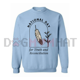 Orange Shirt Day Native Feather Truth and Reconciliation Graphic Sweatshirt