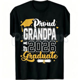 Class of 2026 Graduate "Proud Mom" T-Shirt – Senior 2025-2026 Graduation Design, Premium 100% Cotton Unisex Milestone Top, Soft Lived-In Heavyweight High School & College Fan Shirt, Made in USA