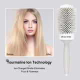 Eagle Fortress XL Ceramic + Ionic Round Hair Brush 2.09 in - Grey