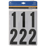 5027200 Numbers 0-9 Blk 3 26Pc Hillman 3 In. Reflective Black Mylar Self-Adhesive Number Set 0-9 26 Pc (Pack Of 6)