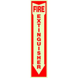 5028142 FIRE EXTNGSHR SIGN 4X18 Hillman English White Fire Extinguisher Decal 18 in. H X 4 in. W (Pack of 10)