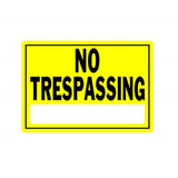 5028855 SIGN NO TRSPASS 10X14 Hillman English Yellow No Trespassing Sign 10 in. H X 14 in. W (Pack of 6)