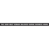 5028868 DECAL DOOR UNLCK 1.5X28 Hillman English Black Notice Decal 1.5 in. H X 28 in. W (Pack of 10)