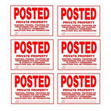 5028872 SIGN PRVT PRPRTY 10X14 Hillman English White Private Property Sign 10 in. H X 14 in. W (Pack of 6)