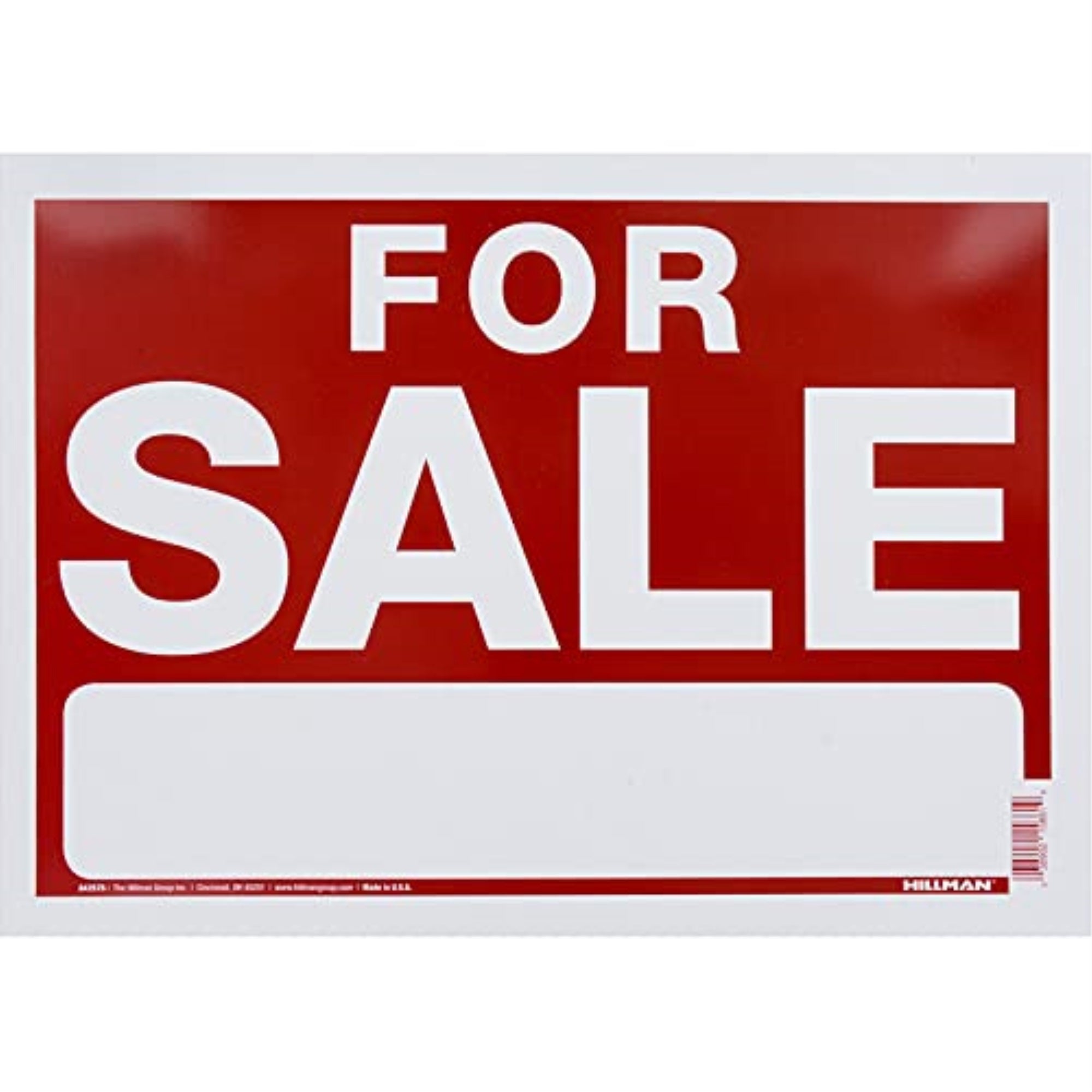 5028943 Sign For Sale 10X14 Hillman English Red For Sale Sign 10 In. H X 14 In. W (Pack Of 6)