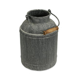 Bellgn Gray Metal Milk Jug Decor