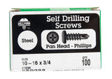 Pph Drill Scr 10-16X3/4 (Pack Of 1)