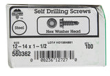 Hwh Drl Scr 12-14X1 1/2 (Pack Of 1)