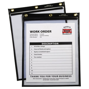 Heavy Duty Super Heavyweight Plus Stitched Shop Ticket Holder, Black, 9X12, 15/Bx, 50912