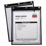 Heavy Duty Super Heavyweight Plus Stitched Shop Ticket Holder, Black, 9X12, 15/Bx, 50912