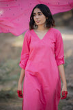 Anni Designer Women'S Rayon Blend Solid Straight Kurta With Pant & Dupatta (Janeu Pink_3Xl_Pink_Xxx-Large),Pink,3XL,,,