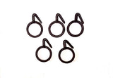 Quality Wise Plastic Curtain Rings Hooks Bedroom Window & Bathroom Dcor 1x1 inch Pack of 30 pc (Brown)