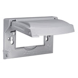 BELL MX1250S Flip Weatherproof Cover Universal Metal 12in1 Outlet Outdoor Receptacle Protector, 1Gang, Gray