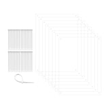 8 Pack Pet Cage Liner 8 x 11 with Holes Zip Ties Urine Guard Flexible and Pliable See Through Clear Acrylic Sheet Side Lining 