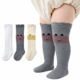 Ketkar Baby Knee High Socks Pack Of 3 | Cotton Warm Uniform Stockings For Newborn, Infants & Toddlers | Soft Stretch Knee Length